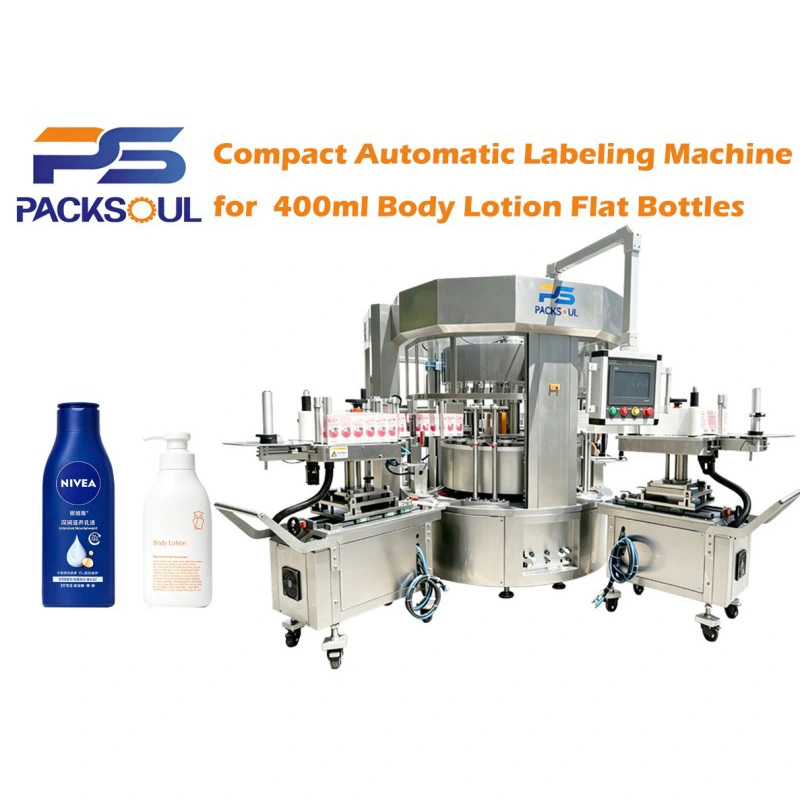 400 ml bodylotion platte fles etiketteermachine